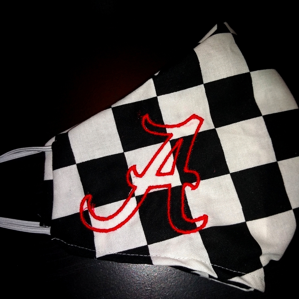 Alabama Rolltide Facemasks adult black and white